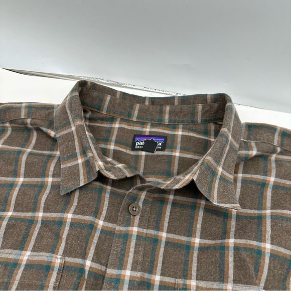 Patagonia Flannel Mens XL Plaid Button Up Long Sleeve Shirt Organic Cotton - Picture 5 of 10